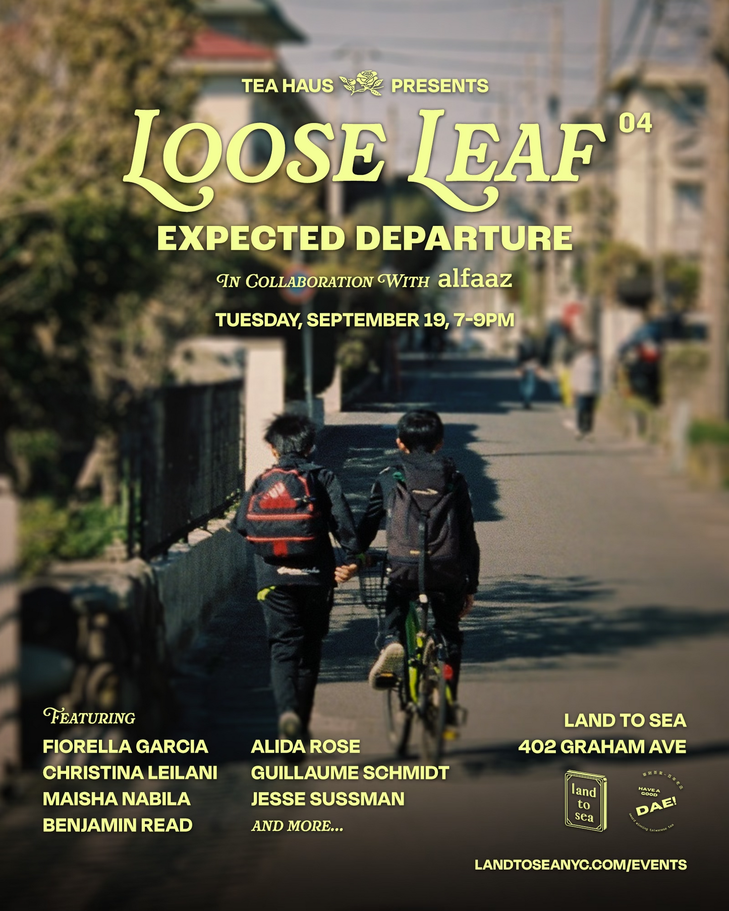 Tuesday 9/19 Tea Haus and Alfaaz present Loose Leaf: Poetry Night