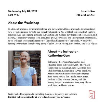 Love & Liberation: Poetry Workshop for QTBIPOC